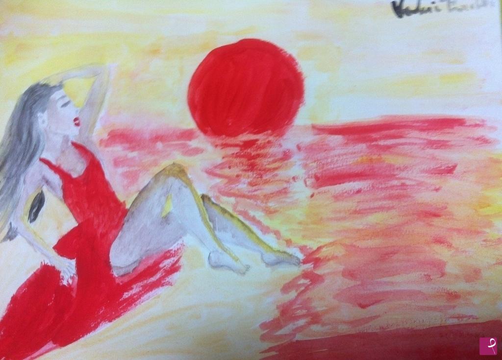 quadri in vendita online - tramonto solitario 