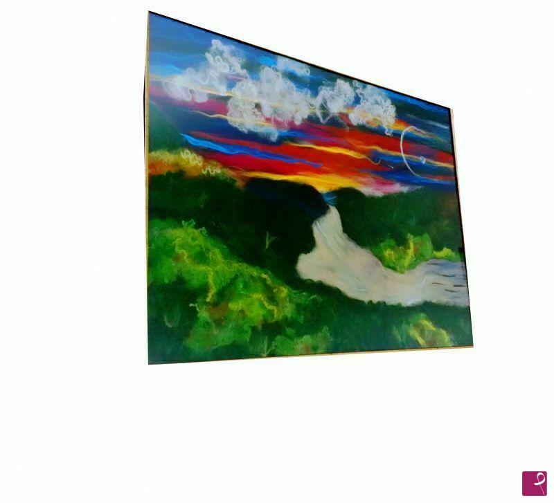 quadri in vendita online - tramonto su terra 3D