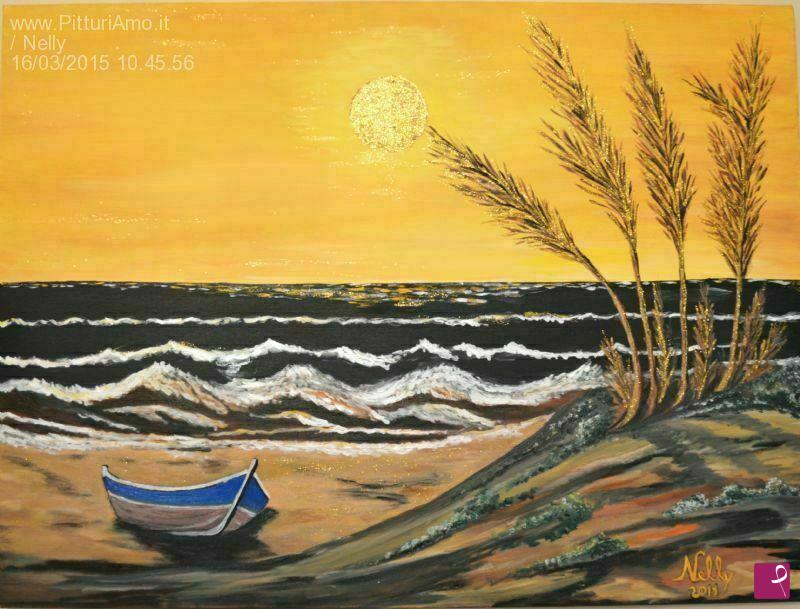 quadri in vendita online - Tramonto suggestivo