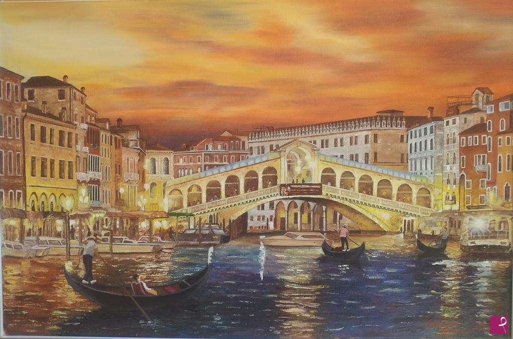 quadri in vendita online - Tramonto sul CANAL GRANDE