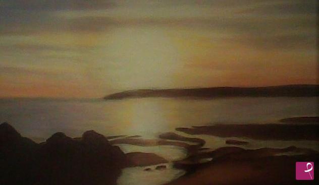 quadri in vendita online - tramonto sul galles
