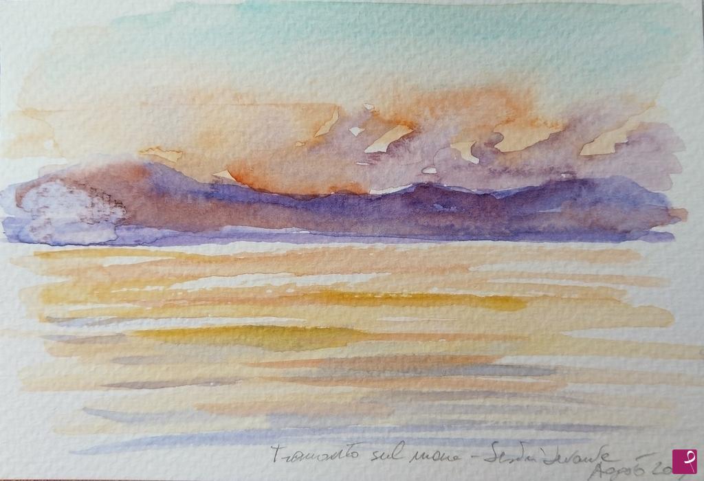 quadri in vendita online - Tramonto sul mare - Sestri Levante