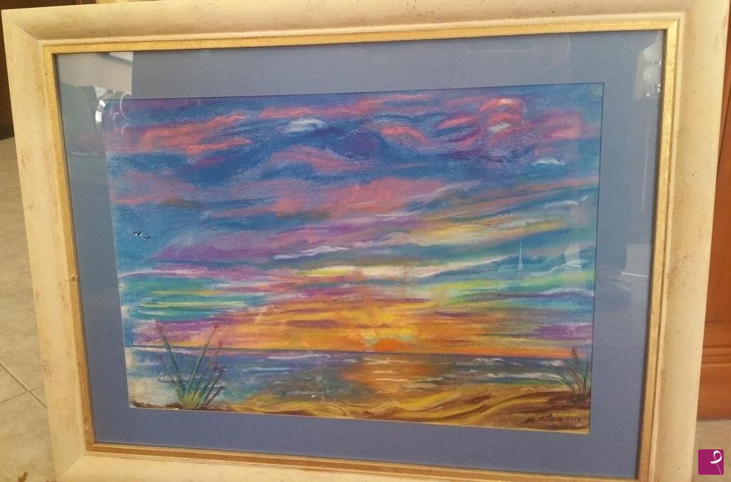 quadri in vendita online - Tramonto sul mare