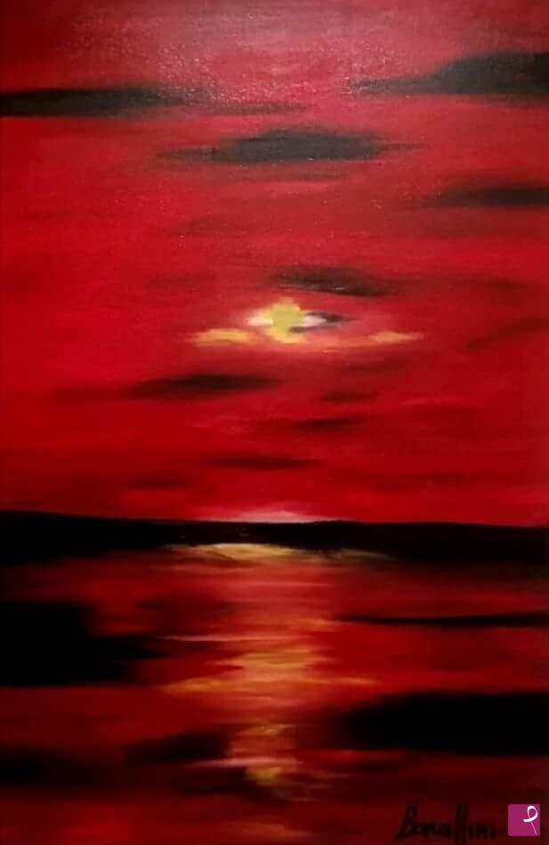 quadri in vendita online - TRAMONTO SUL MARE