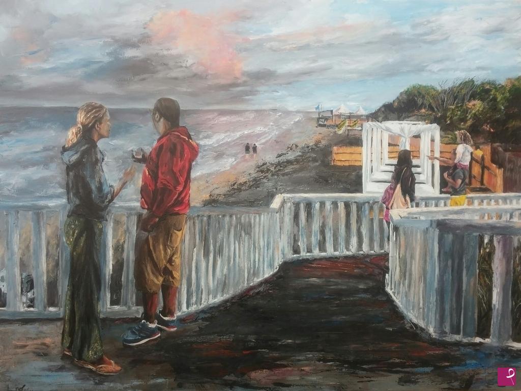 quadri in vendita online - Tramonto sul mare