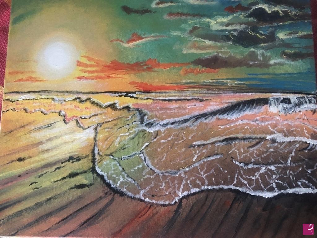quadri in vendita online - Tramonto sul mare
