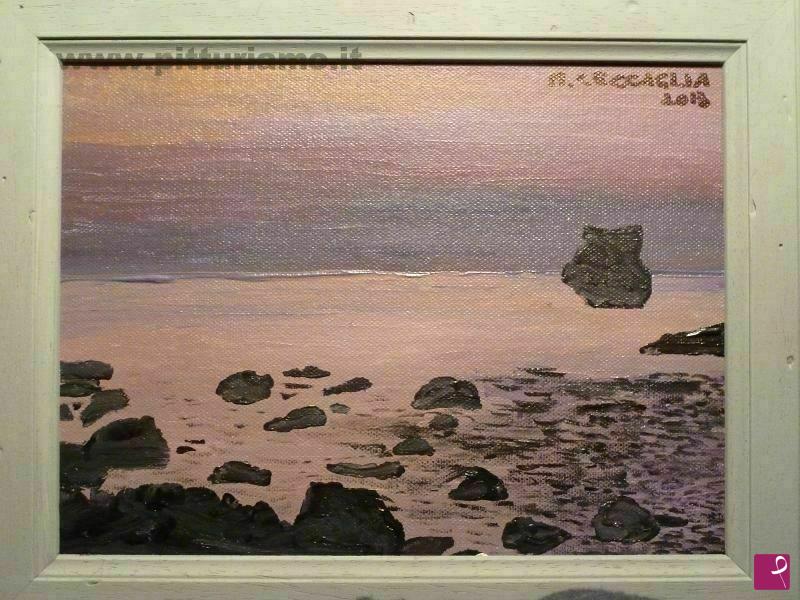 quadri in vendita online - TRAMONTO SUL MARE