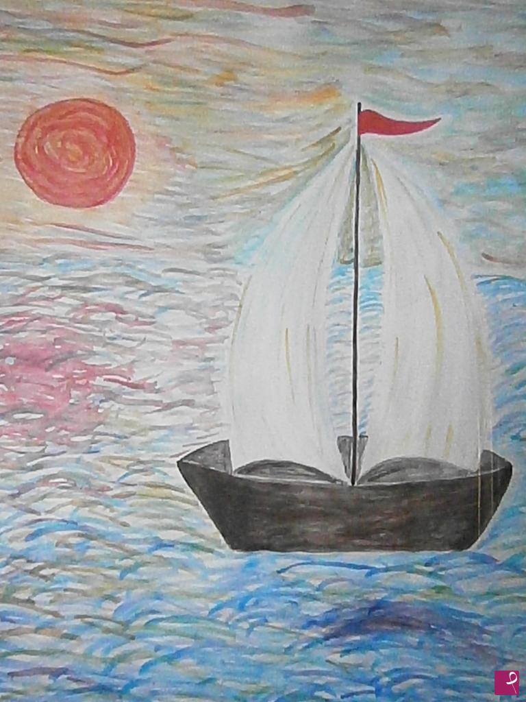 quadri in vendita online - Tramonto sul mare