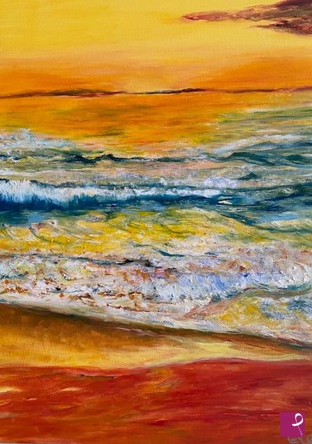 quadri in vendita online - Tramonto sul mare