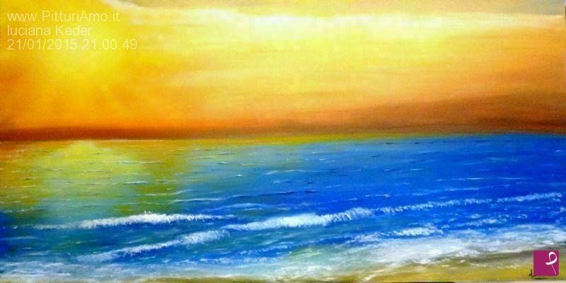quadri in vendita online - TRAMONTO SUL MARE