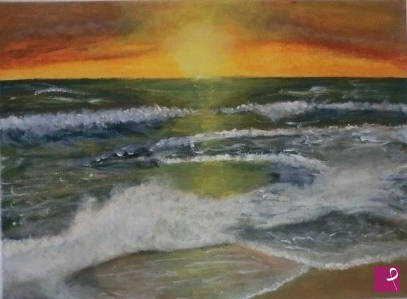 quadri in vendita online - tramonto sul mare