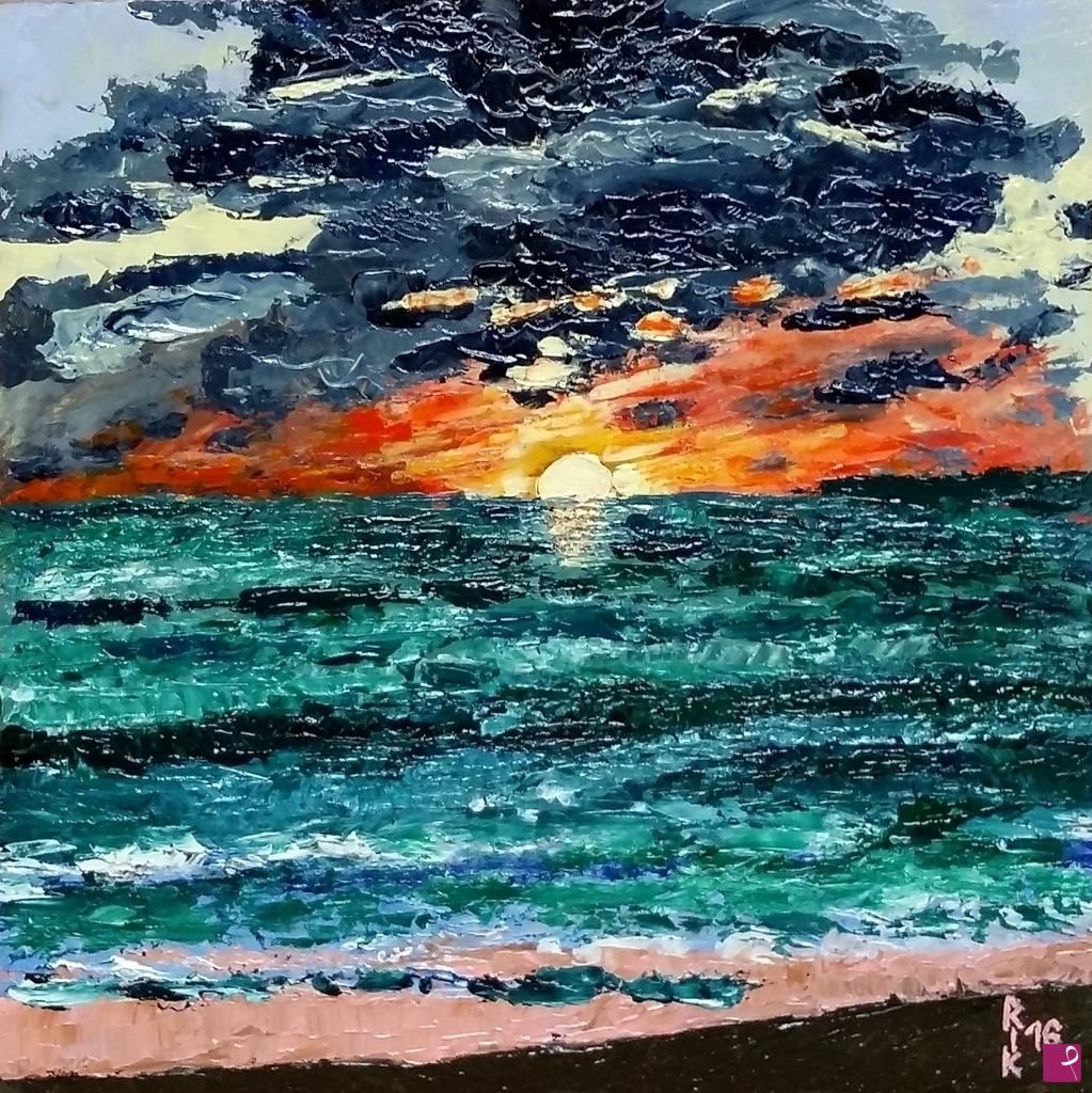 quadri in vendita online - TRAMONTO SUL MARE