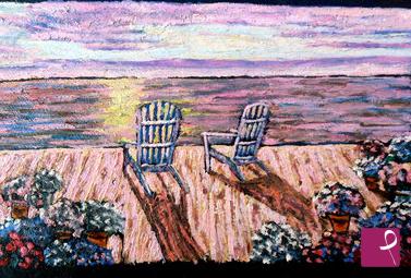 quadri in vendita online - Tramonto sul mare 