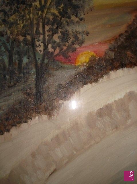 quadri in vendita online - TRAMONTO SULLA NEVE