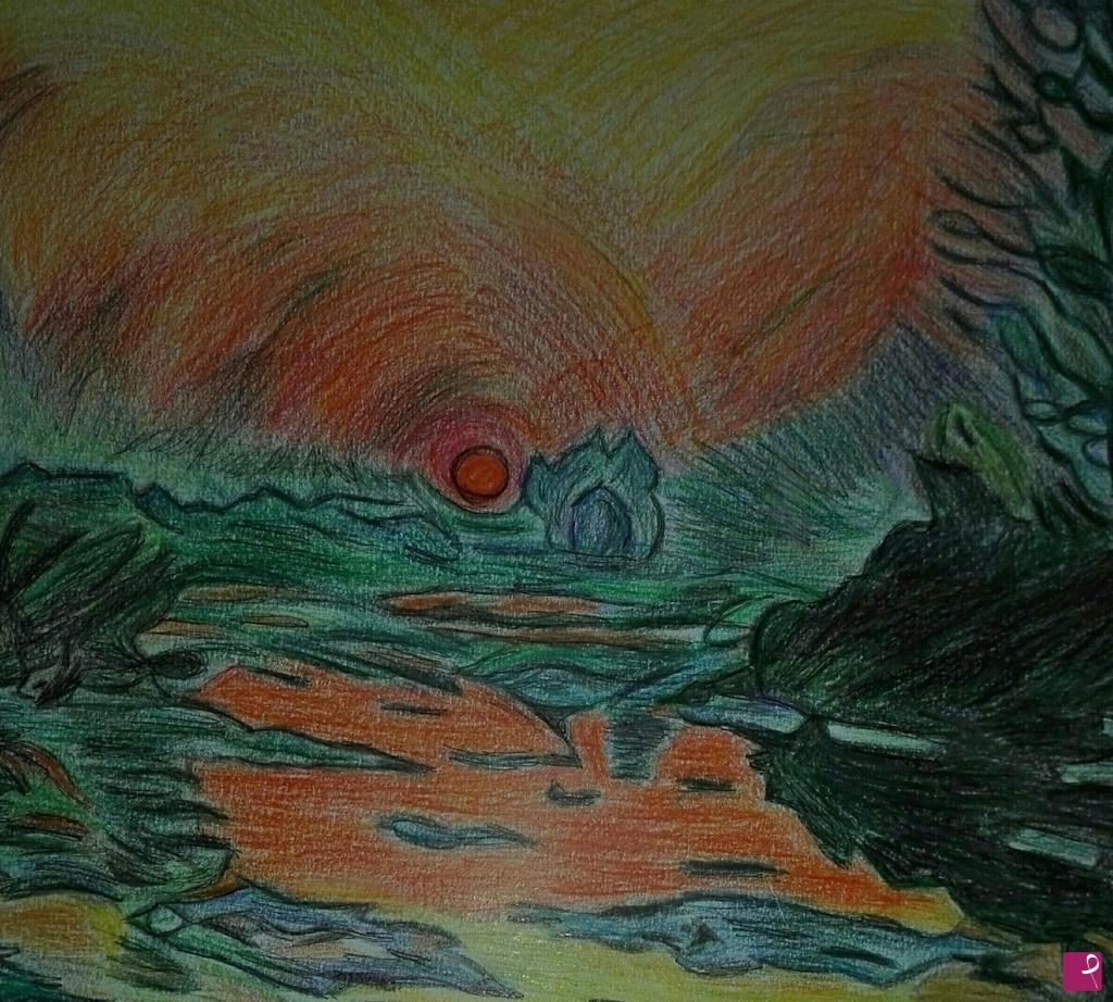 quadri in vendita online - "Tramonto sulla Senna in Inverno"