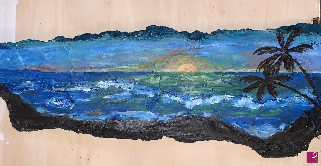 quadri in vendita online - Tramonto sull’isola 