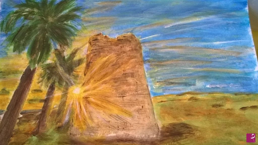 quadri in vendita online -  tramonto torre di argus