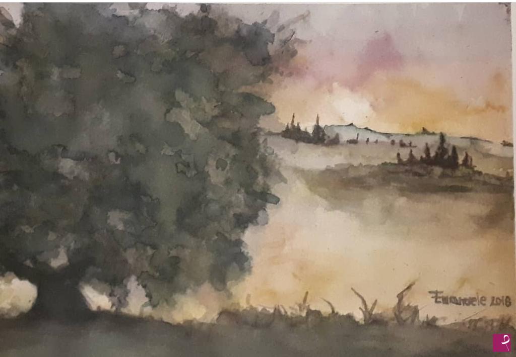 quadri in vendita online - Tramonto Toscano