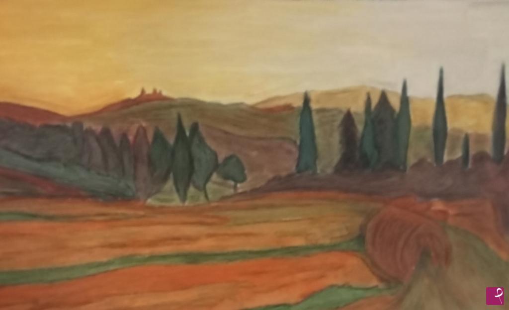 quadri in vendita online - "Tramonto toscano"