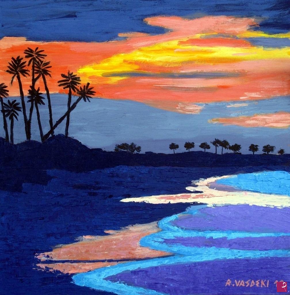 quadri in vendita online - TRAMONTO TROPICALE
