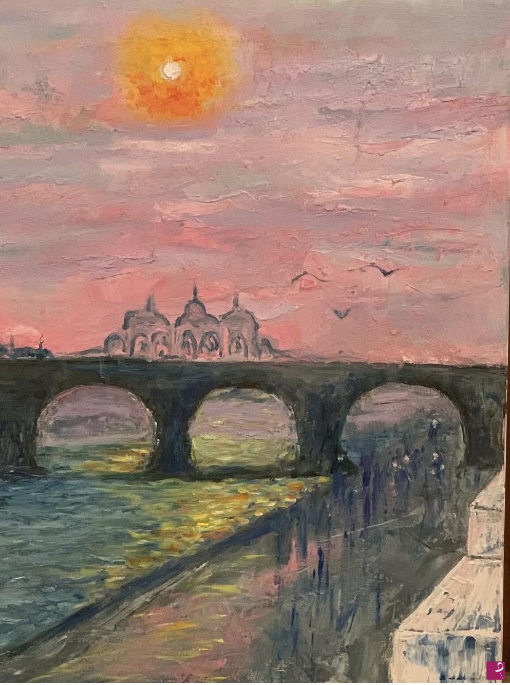 quadri in vendita online - Tramonto veneziano 