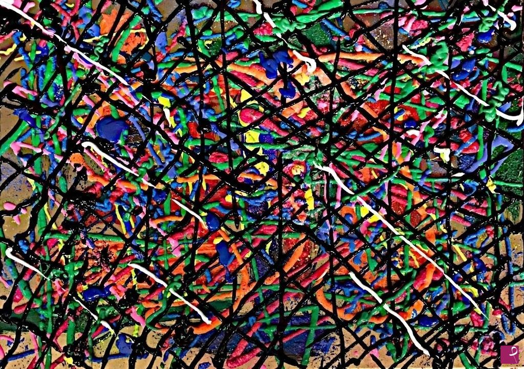 quadri in vendita online - Trapped in rainbows