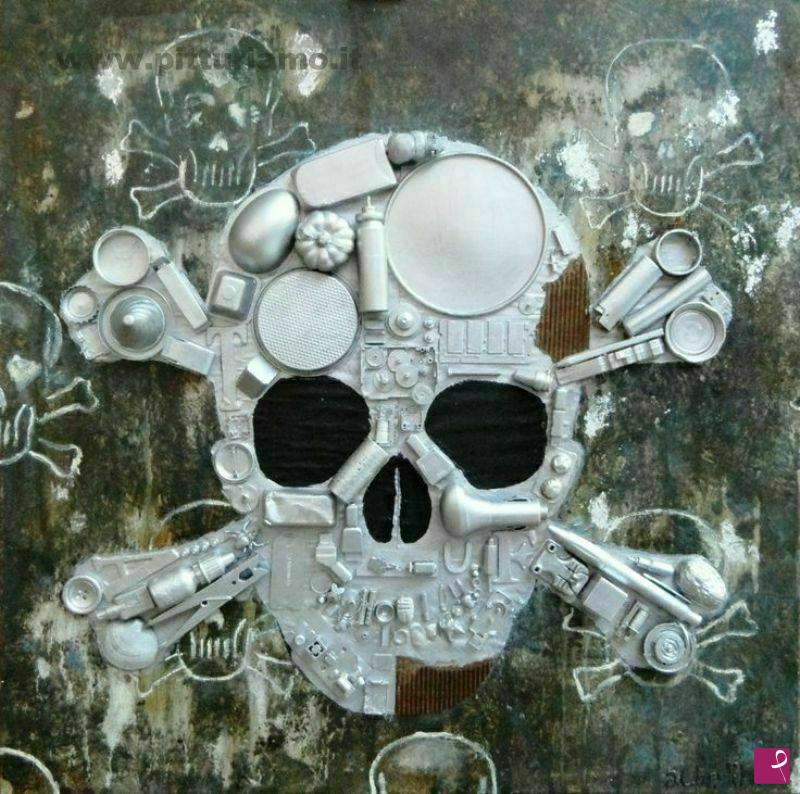 quadri in vendita online - Trash SKULLpture
