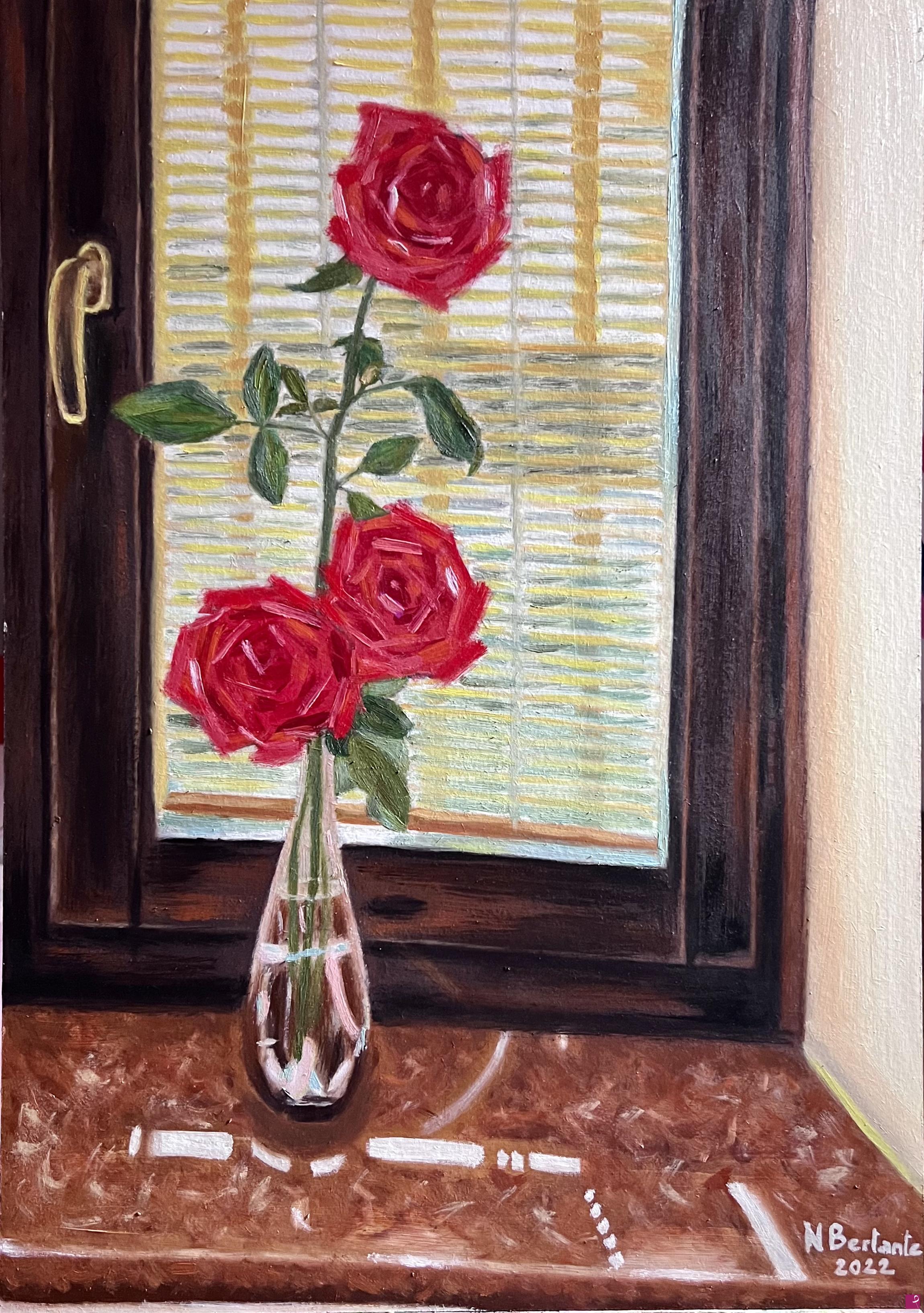 quadri in vendita online - TRE ROSE ROSSE