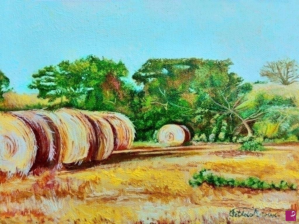 quadri in vendita online - “Trebbiatura”. Maremma Toscana