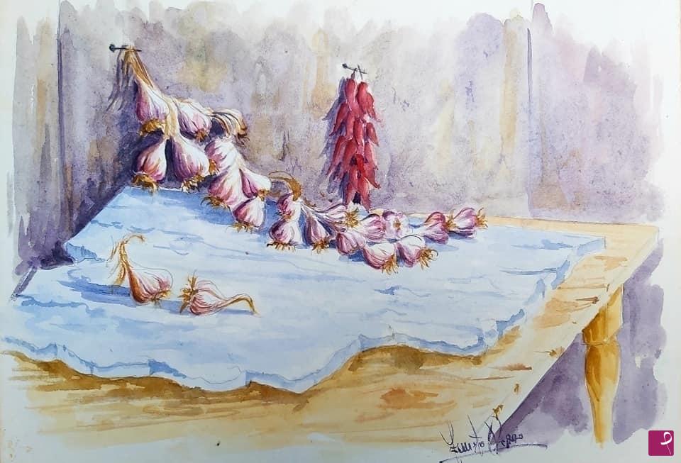 quadri in vendita online - " Treccia d'aglio "
