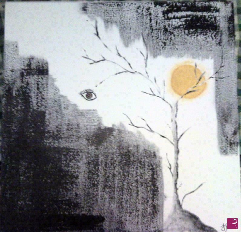 quadri in vendita online - tree in the moonlight