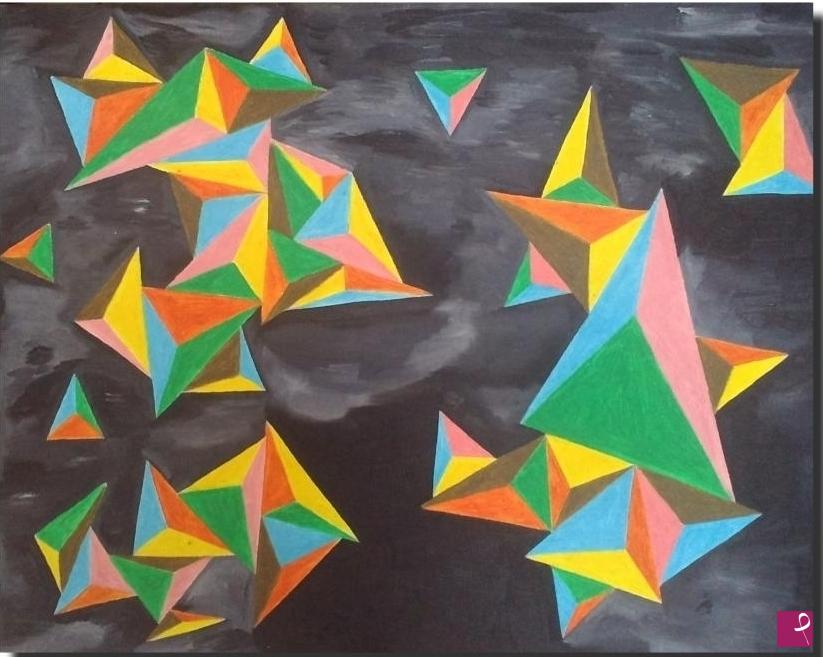 quadri in vendita online - Triangoli nel vuoto
