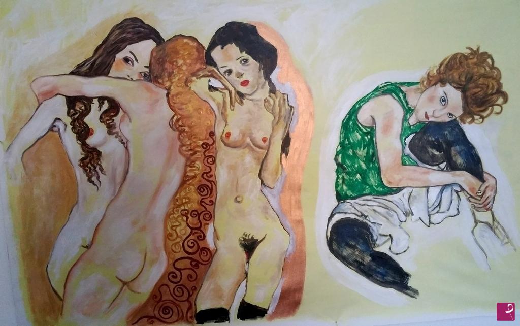 quadri in vendita online - Tributo a Egon Schiele 