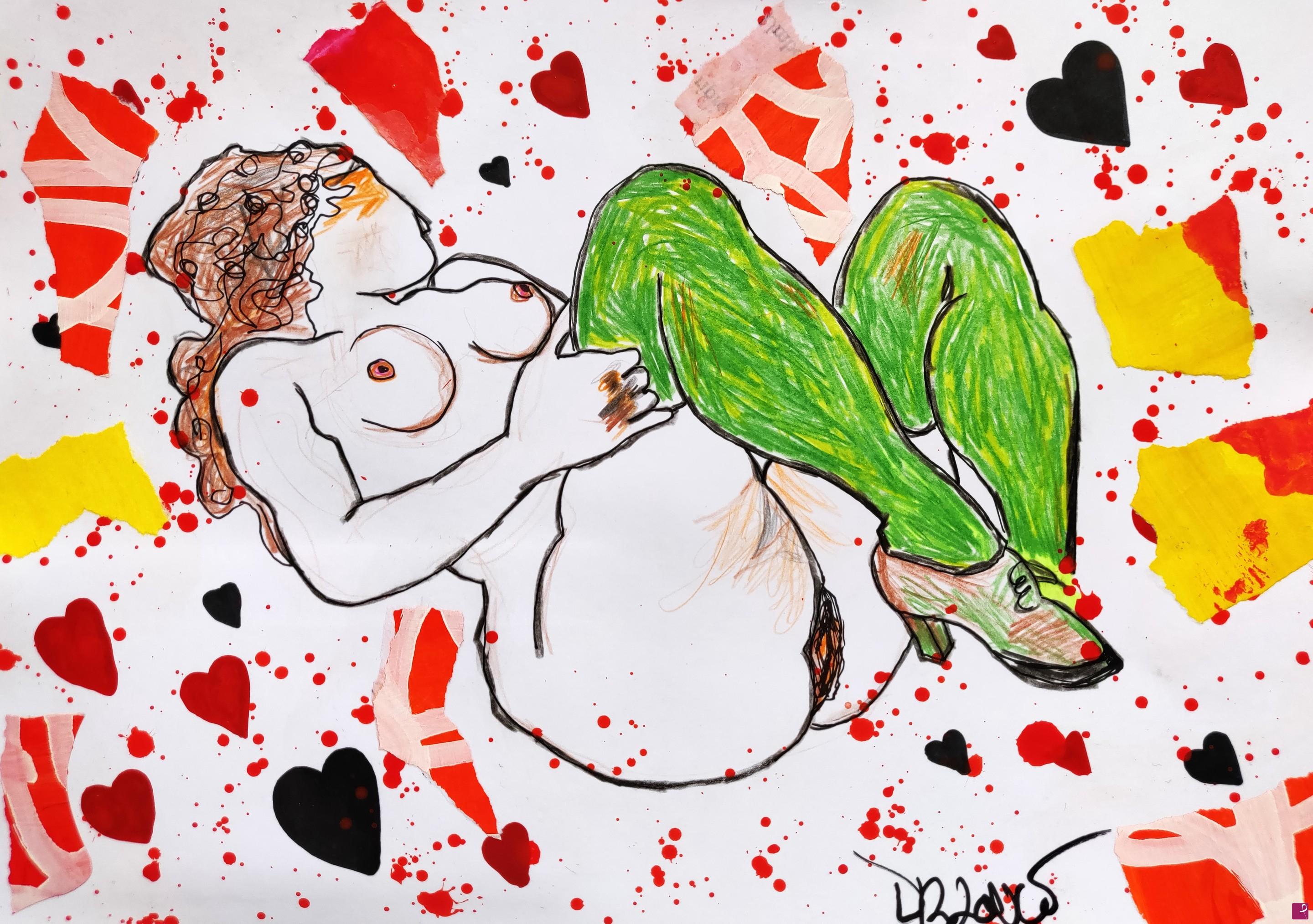 quadri in vendita online - Tributo a Egon Schiele