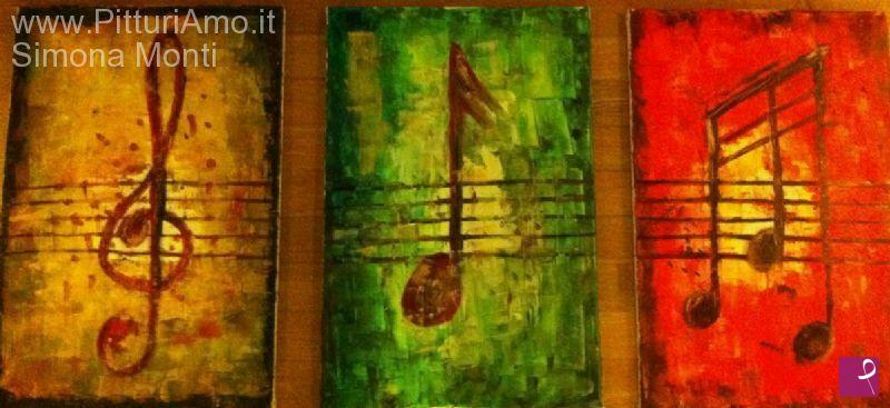 quadri in vendita online - trilogia di musica