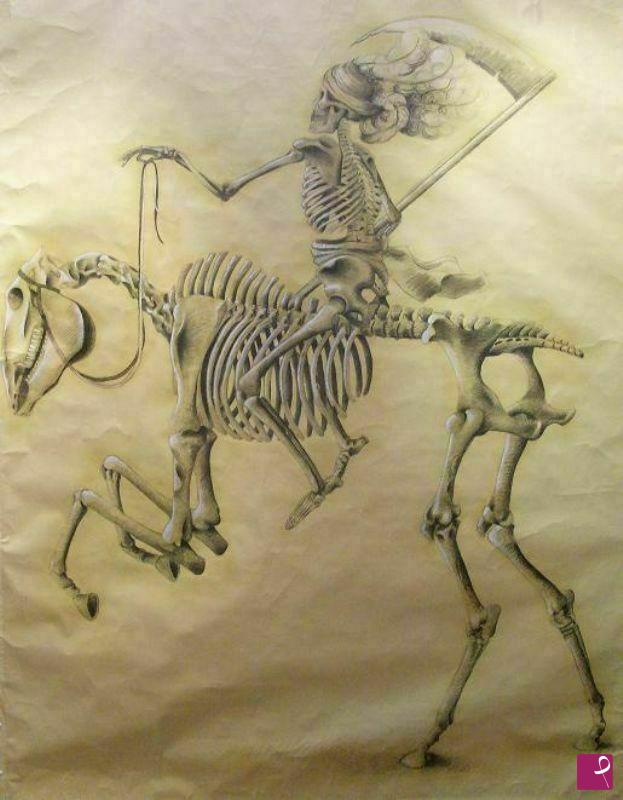 quadri in vendita online - trionfo della morte, disegno