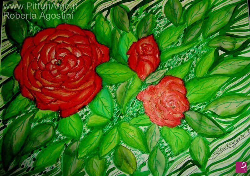 quadri in vendita online - TRIS DI ROSE