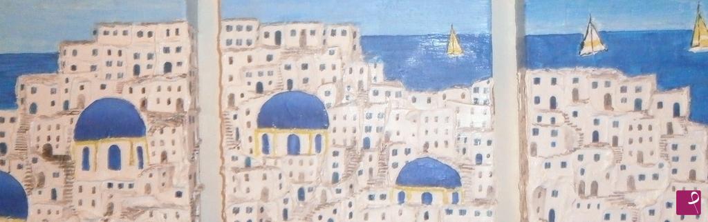 quadri in vendita online - tris Santorini