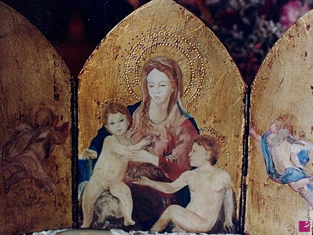 quadri in vendita online - Trittico con madonna