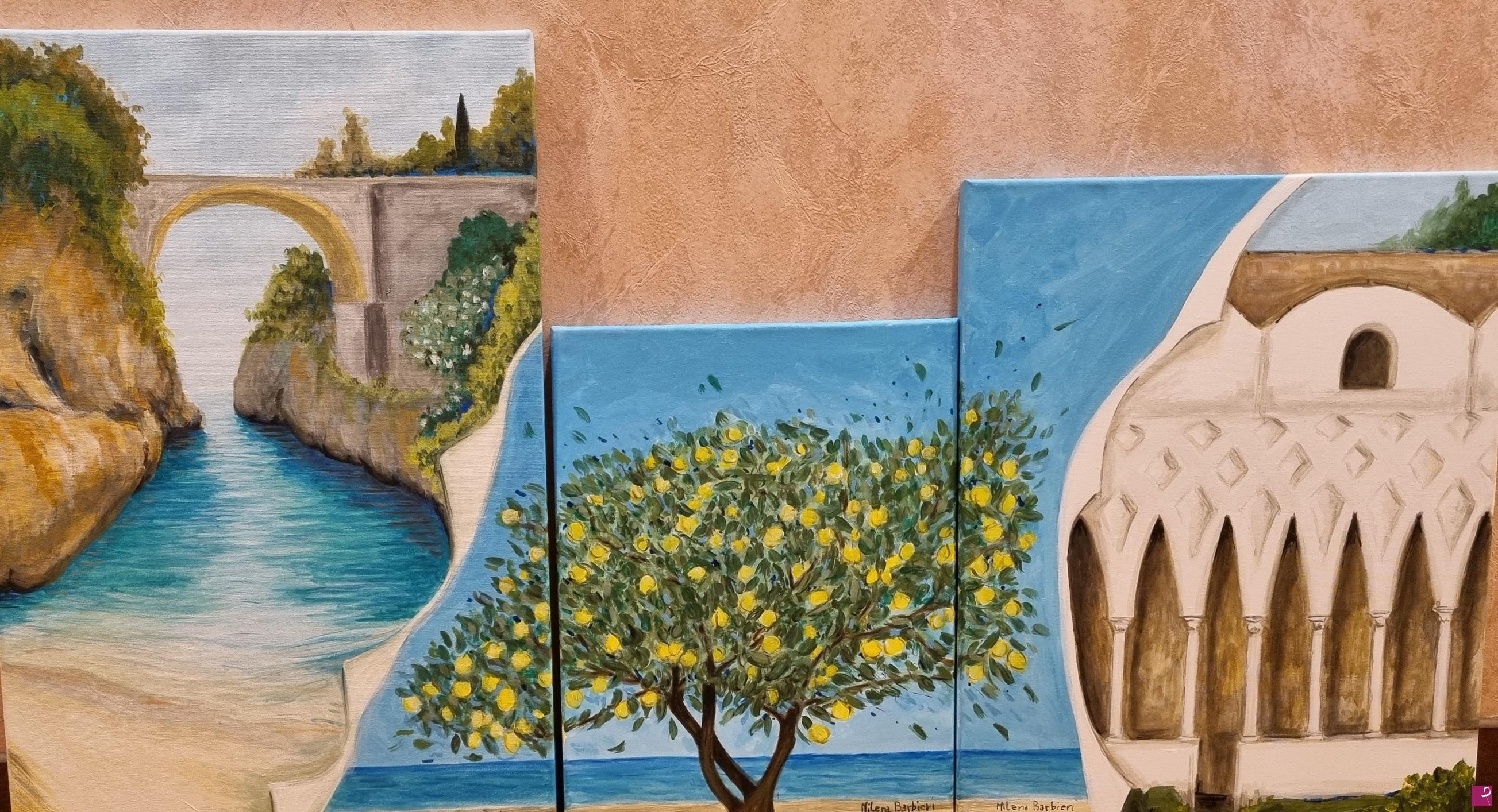 quadri in vendita online - Trittico di Amalfi