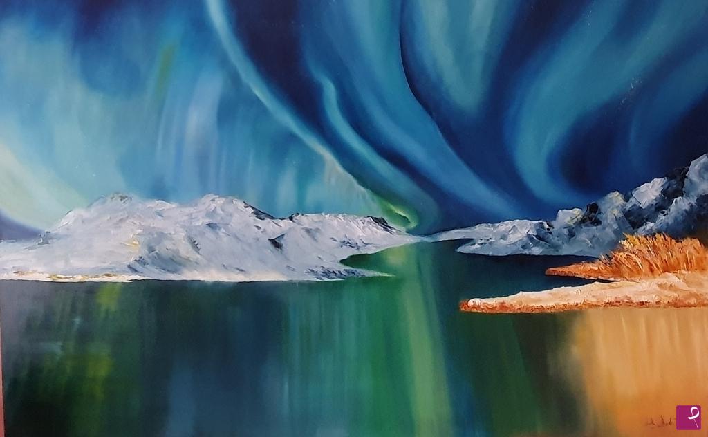 quadri in vendita online - Tromso - il blu del nord