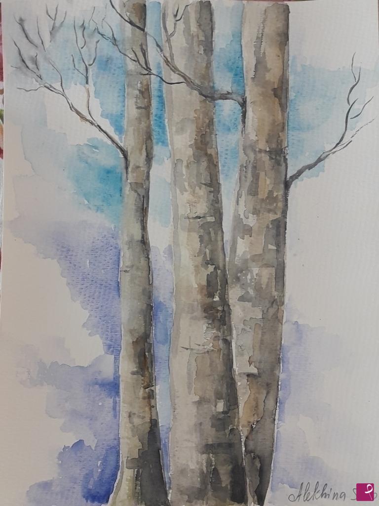quadri in vendita online - Tronchi di alberi 