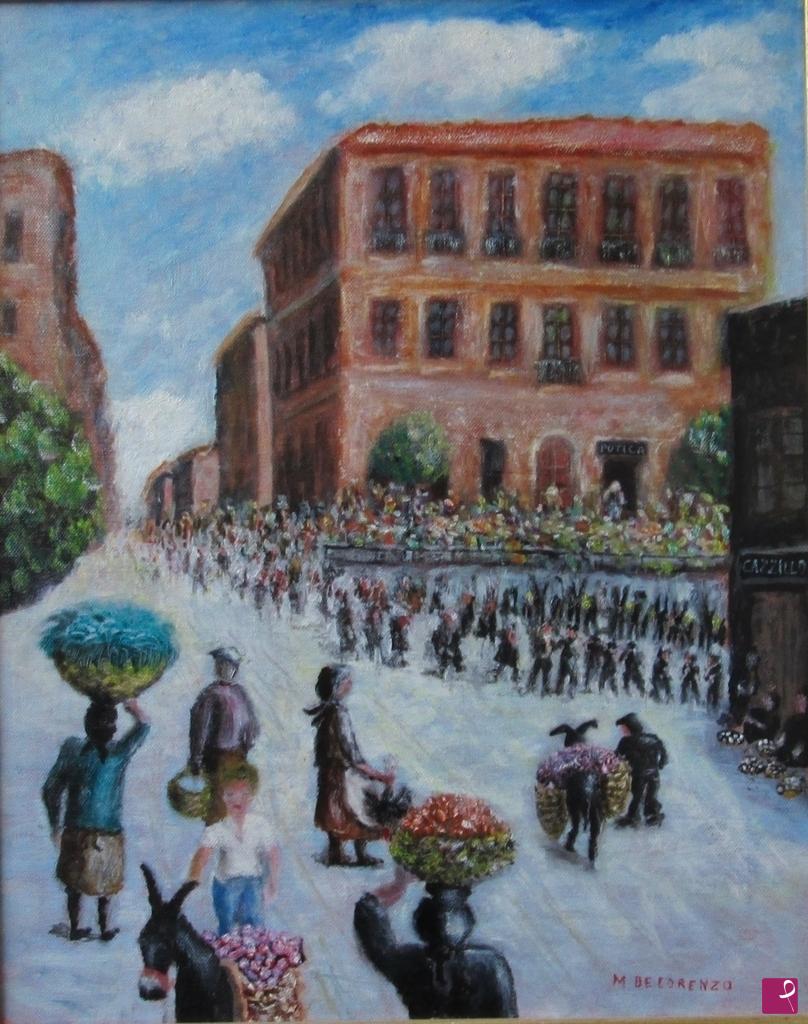 quadri in vendita online - Tropea 1960 Mercato domenicale  anno 2008 disponibile
