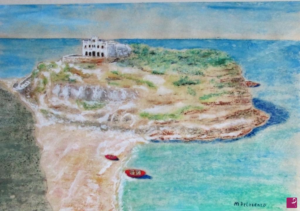 quadri in vendita online - Tropea scoglio Isola Bella  anno1992  300€ sconto40% disponibile