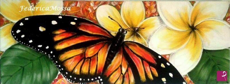 quadri in vendita online - Tropical Butterfly