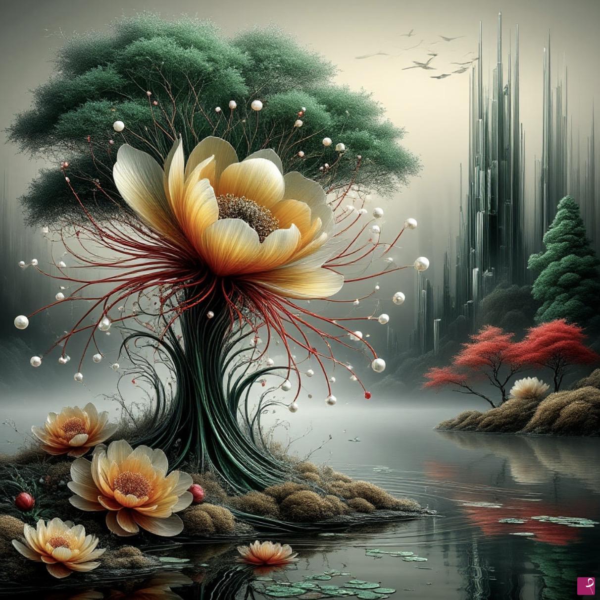 quadri in vendita online - Tropical flowers