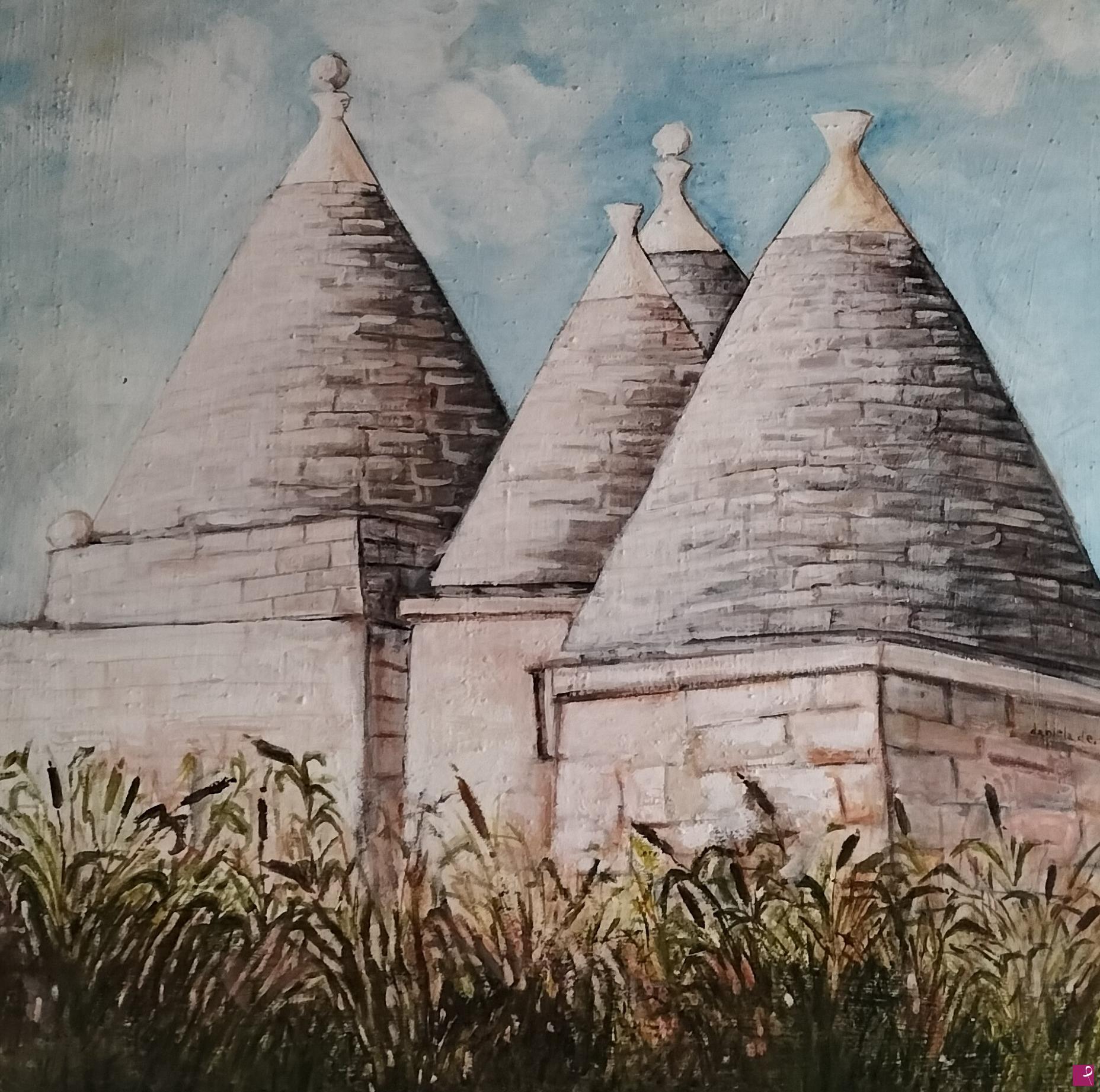 quadri in vendita online - Trulli in Valle d'Itria