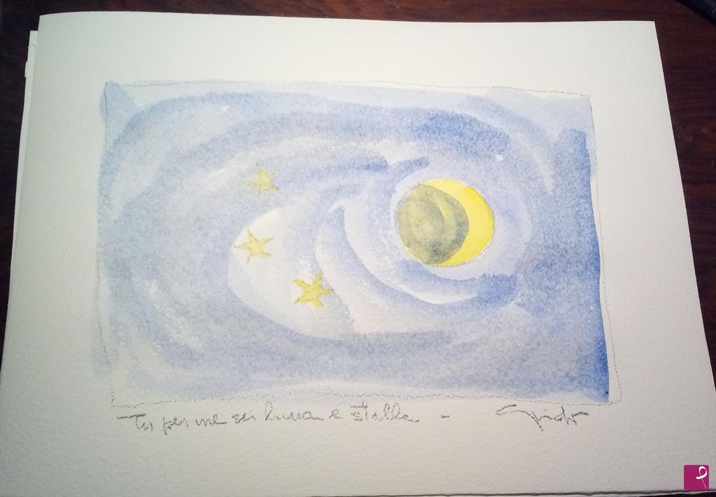 quadri in vendita online - "Tu per me sei luna e stelle"