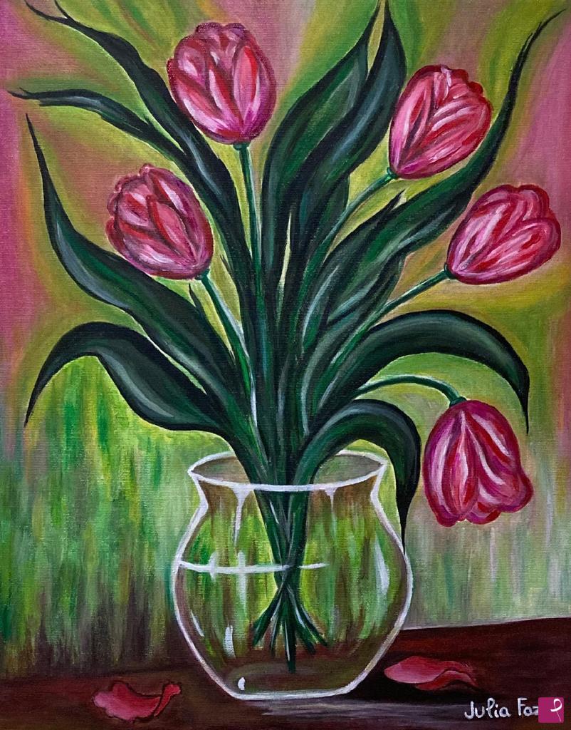 quadri in vendita online - Tulip bouquet 
