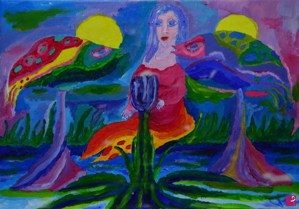 quadri in vendita online - TULIPA FISH LADY